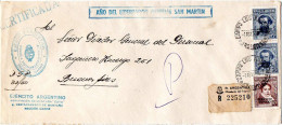 ARGENTINA 1950 - Official Registered Cover From Campo Los Andes (Mza) To Buenos Aires - Lettres & Documents