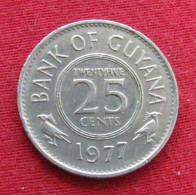 Guyana 25 Cents 1977 KM# 34 Lt 538 *V2T Guiana - Guyana
