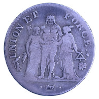 Directoire-Union Et Force 5 Francs An 7 (1799) Bayonne - 1795-1799 Direttorio