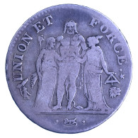 Directoire-Union Et Force 5 Francs An 7 (1799) Bayonne - 1795-1799 Directoire
