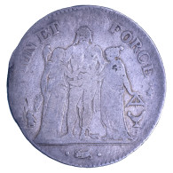 Directoire-Union Et Force 5 Francs An 6 (1798) Bordeaux - 1795-1799 Directoire