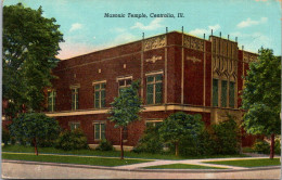 Illinois Centralia Masonic Temple Curteich - Other & Unclassified