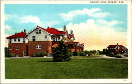 Nebraska Fremont Masonic Temple Curteich - Fremont