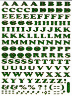 Buchstaben ABC Ziffern Aufkleber Metallic Look / Letters Sticker 13x10 Cm ST111 - Scrapbooking
