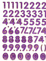 Nummern Zahlen 123 Ziffern Aufkleber Metallic Look / Numbers Sticker 13x10 Cm ST196 - Scrapbooking