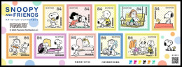 Japan 2023 Snoopy And Friends, Peanuts Stamp Sheetlet MNH - Unused Stamps