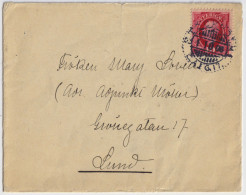 SUÈDE / SWEDEN - 1906 (Oct 1) 10ö Red Facit 54 On Cover From STOCKHOLM To LUND - Covers & Documents