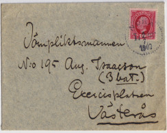 SUÈDE / SWEDEN - 1907 (Jul 2) 10ö Red Facit 54 On Cover From NORA To VÄSTERÅS - Storia Postale