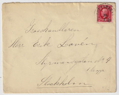 SUÈDE / SWEDEN - 1898 (June 30) 10ö Red Facit 54 Used On Cover From LOFTAHAMMAR To Stockholm - Lettres & Documents