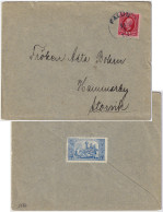 SUÈDE / SWEDEN - 1907 (Mar 21) 10ö Red Facit 54 +Tuberculosis Charity Label On Cover From FALUN To STORVIK - Briefe U. Dokumente