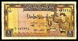 A8 SYRIA   BILLETS DU MONDE   BANKNOTES  1 POUND 1963 - Syrië