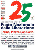 [MD7846] CPM - TORINO -FESTA NAZIONALE DELLA LIBERAZIONE 2011 - PIAZZA SAN CARLO - PERFETTA - NV - Expositions
