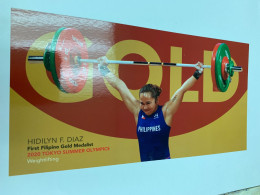 Philippines Stamp Postcard  Sports Weightlifting 2020 Tokyo Summer Olympic - Halterofilia