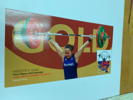 Philippines Stamp Postcard  Sports Weightlifting 2020 Tokyo Summer Olympic - Haltérophilie