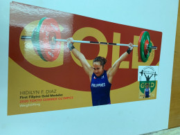 Philippines Stamp Postcard  Sports Weightlifting 2020 Tokyo Summer Olympic - Weightlifting