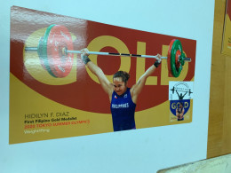 Philippines Stamp Postcard  Sports Weightlifting 2020 Tokyo Summer Olympic - Weightlifting