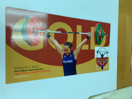 Philippines Stamp Postcard  Sports Weightlifting 2020 Tokyo Summer Olympic - Halterofilia