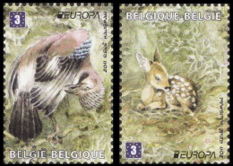 4180/4181**(BL194) - EUROPA - Émission Avec La Finlande - La Frorêt/Het Bos/Der Wald - Geai Des Chênes / Faon - EUROPE - 2011