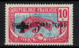 OUBANGUI      N°  YVERT  N° 18 (5)  Neuf Avec Charnières  ( Diverses Positions De La Surcharge  ) (4 CR   CHARN   1) - Nuevos