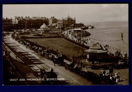 Ref 1617 - Early Photo Postcard - West End Promenade - Morecambe Lancashire - Other & Unclassified