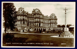 Ref 1617 - Real Photo Postcard - Bowes Museum & War Memorial - Barnard Castle County Durham - Sonstige & Ohne Zuordnung