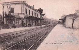Pierrefeu - Cuers -  Gare  -  CPA °J - Cuers