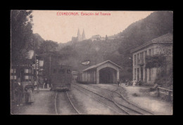 Antigua Postal Covadonga Estación Del Tranvía - Asturias (Oviedo)