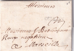 France Marcophilie - Département Du Loiret - Orléans - 1734 - 25x5 Mm - Avec Texte - 1701-1800: Vorläufer XVIII