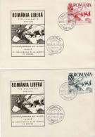 ROMANIA IN EXILE 1958 EUROPA  FDC - 1958
