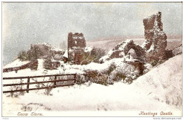 Hastings Castle. Snow Storm. - Hastings