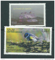 St Pierre Et Miquelon N° 891 + 893 XX  Oiseau Et La Brume De Capelan.  Les 2 Valeurs Sans Charnière,TB - Usati