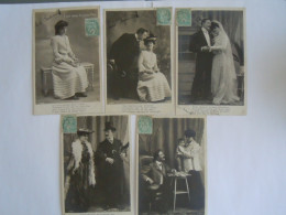 5 Cpa Série A Quoi Rêvent Les Jeunes Filles Mariage Famille Edit CLC 2919 Circulée 1905 Qq. Avec Timbre Taxe - Noces