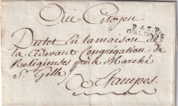 France Marcophilie - Département Du Loiret - Port Payé P.43.P./ORLEANS - 1794 - 26x7 Mm - Avec Texte - 1701-1800: Precursori XVIII