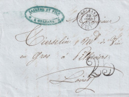 France Marcophilie - Département Du Loiret - Cachet Type 15 ORLEANS 1853 - 1801-1848: Précurseurs XIX