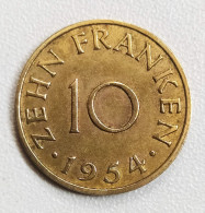 Allemagne. 10 Franken Saarland 1954 - Altri & Non Classificati