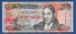 BAHAMAS - P.53A – 20 Dollars L. 1974 (1993) AVF, S/n A102696 - Bahama's