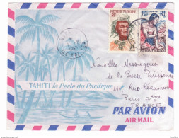 Enveloppe Avec En Tête " Tahiti , La Perle Du Pacifique" Timbres Polynésie Française - Otros & Sin Clasificación