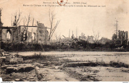 Dives ( Environs De Lassigny) - Ruines Du Château Et De L ' église ( Vue De Face) - Lassigny