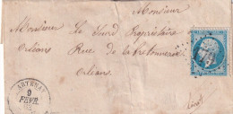 France Marcophilie - Département Du Loiret - N°22 Obl GC 179 & T.15 Arthenay 1863 - 1849-1876: Période Classique