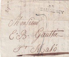 France Marcophilie - Département Du Loiret - 43/BEAUGENCY 1827 - 42x10 Mm - Avec Texte - 1801-1848: Precursors XIX