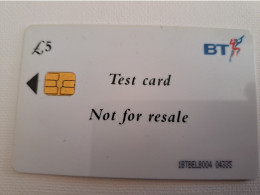 GREAT BRETAGNE  CHIPCARDS / TEST  BT  CARD 5 POUND /  PERFECT  CONDITION      **13476** - BT General
