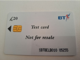 GREAT BRETAGNE  CHIPCARDS / TEST  BT  CARD 20 POUND /  PERFECT  CONDITION      **13477** - BT Général