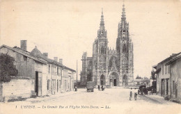 FRANCE - 51 - L'EPINE - La Grande Rue Et L'église Notre Dame - LL - Carte Postale Ancienne - L'Epine