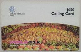 Jamaica  World Talk J$50 Prepaid " Fruits " - Giamaica
