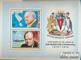 Britische Gebiete Antarktis Block1 (kompl.Ausg.) Postfrisch 1974 Wintson Spencer Churchill - Ongebruikt