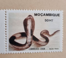 MOZAMBIQUE Reptile, Reptiles, Serpent, Serpents, Snake. 1 Valeur Emise En 1989** Neuf Sans Charnière MNH - Sonstige & Ohne Zuordnung