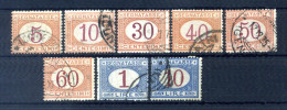 1890-94 ITALIA REGNO SEGNATASSE LOTTO USATO 20/21 + 23/28 - Postage Due