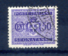 1945 LUOGOTENENZA TASSE N.90 USATO Filigrana Ruota - Segnatasse