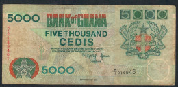 GHANA P34c 5000 CEDIS 1998 #K/1       FINE  NO P.h. - Ghana