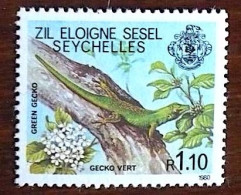 SEYCHELLES Iles Eloignées, Reptiles, Reptile (Yvert N° 10 Millesime 1980) Neuf Sans Charniere. MNH - Otros & Sin Clasificación